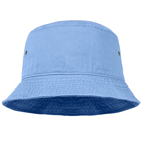 Image of Falari Men Women Unisex Cotton Bucket Hat 100% Cotton Packable for Travel Fishing Hunting Summer Camp