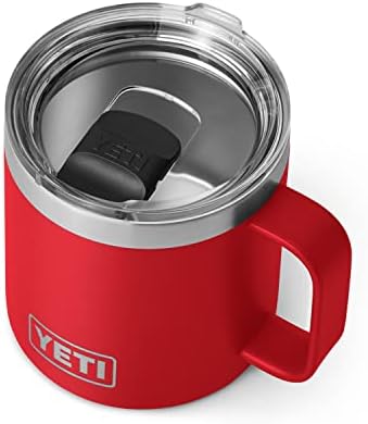 YETI Rambler 14 oz Mug, Vacuum Insulated, Stainless Steel with MagSlider Lid, Rescue Red