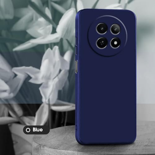 Image of Back Cover | Full Camera Protection | Premium Liquid Silicon Case | Flexible Bumper Case for Realme 12 5G / 13 5G / 12x 5G / C65 5G / Narzo 70x 5G / N65 5G (Dark Blue)