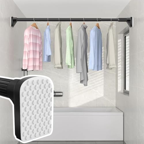 Armoire télescopique de placard LWX : Fixation sans perçage pour suspendre les vêtements