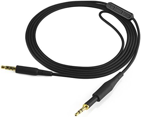 GEEKRIA QuickFit Audio Cable with Mic Compatible with AKG K451, K452, Q460, K480, K430, K450 Cable, 2.5mm Aux Replacement Stereo Cord with Inline Microphone and Volume Control (4 ft / 1.2 m)