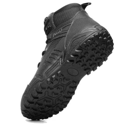 Image of Men's Military Tactical Boots - Lightweight and Durable Work Boots for Outdoor, Combat, Jungle, Hiking, Backpacking