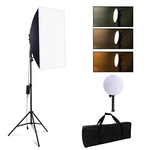 2700W Softbox Lighting, SEDGEWIN Professional Photography Photo Studio Lights with 2M Adjustable Stand and 3200K-5500K Dimmable LED for Video Filming Portraits (1 Pack) 2700W Softbox Lighting, SEDGEWIN Professional Photography Photo Studio Lights with 2M Adjustable Stand and 3200K-5500K Dimmable LED for Video Filming Portraits (1 Pack)