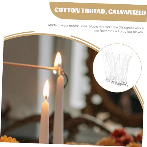 Kit de 50 pabilos de algodón para velas SEWACC miniatura 5