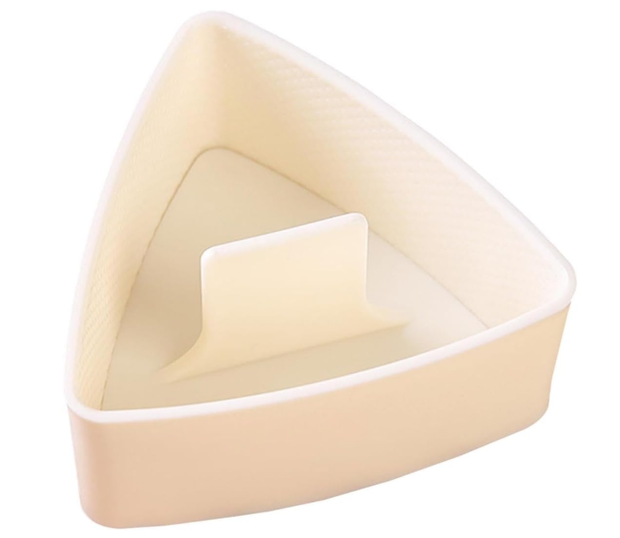 HOQBFSN Single Beige Large Triangle Onigiri Mould, Food Grade Non-Stick Rice Ball Press Maker, Portable Musubi Mould for Adult Home Bento Picnic Sushi DIY Cooking