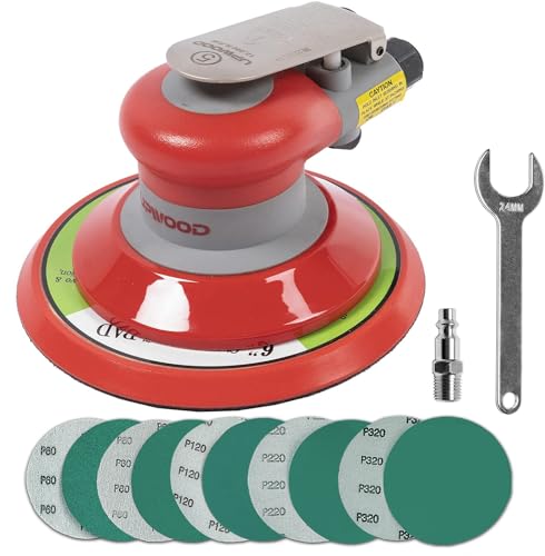 Pneumatic random orbital sander 6-inch light weight palm sander 3/16"