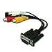 HDE VGA to RCA S-VIdeo Cable TV S-Video 3 RCA AV PC Computer to Television Adapter Cable