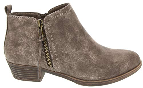 Rampage Women's Tarragon Ankle Bootie Brown Metallic 11