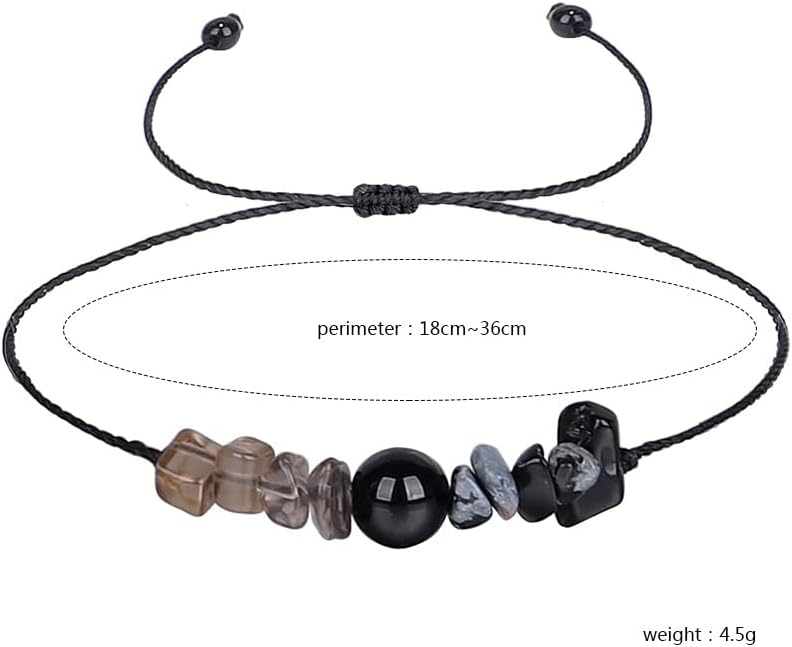 COLORFUL BLING Handmade Healing Chakra Beaded Bracelet with Spiritual Meaningful Card Crystal Natural Stone Strand Bracelet for Women Reiki Yoga Meditation Jewelry Protection Gifts - Image 8