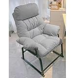 GLETSF Sedia da Gioco Ergonomica per Ufficio, Comoda Sedia da Gioco Reclinabile Regolabile, Tessuto Antimacchia, Braccioli Grandi, per Ufficio Domestico, Studio, Lavoro, Dirigenzial-Grey-A