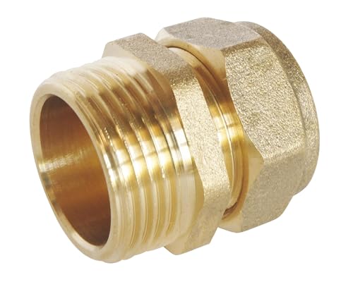 SOMATHERM FOR YOU, Raccord laiton à compression pour tube cuivre Ø18, mâle 20/27 - Idéal pour plomberie, réseaux d'eau sanitaire et chauffage -...