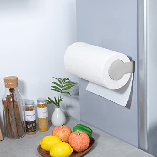 Yigii Paper Towel Holder Wall Mount - Adhesive Paper Towel Rack Under Cabinet Kitchen Paper Roll Holder Stick On Wall Stainless Steel #TOP3