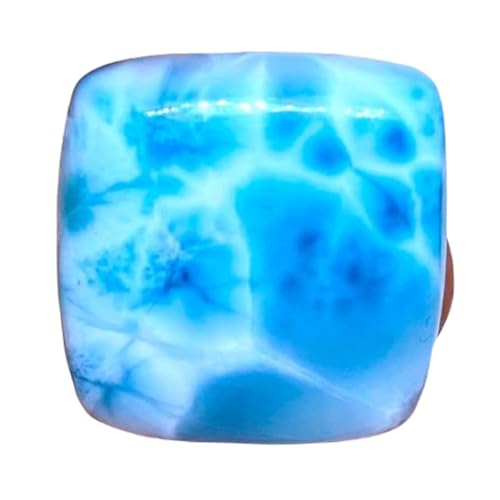 Larimar cabochon en vrac carré 26x25x6mm gemme naturelle pour fabrication collier bague