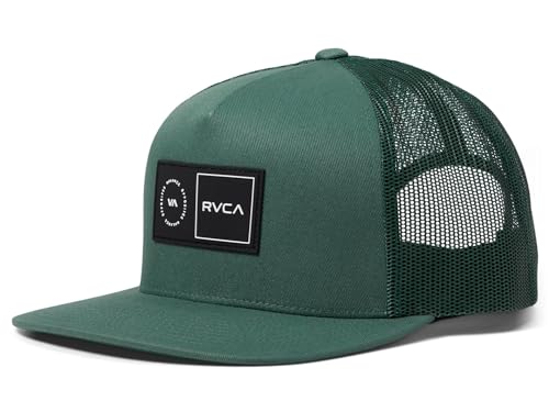 Image of RVCA Men's Trucker Hat, Adjustable Snapback Cap for Streetwear & Skating, Lightweight Breathable All-Day Comfort