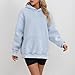 FAIABLE Womens Hoodies Oversized Unisex Acid Wash Hoodie Heavyweight Fleece Vintage Washed Distress Cotton Sweatshirt Women Men Couples Streetwear College Casual Fall Winter Autumn 2026 Light Blue