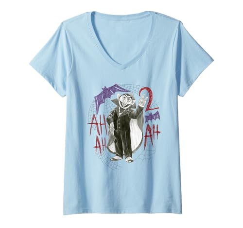 T-shirt col V Sesame Street léger et respirant contre la chaleur estivale