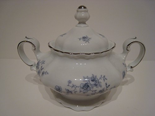Johann Haviland Of Bavaria, Germany - Blue Garland Pattern Sugar Bowl #TOP2