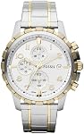 Fossil Men's Dean Quartz Stainless Steel Chronograph Watch, Color: Gold/Silver (Model: FS4795IE)