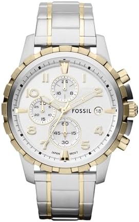 Fossil Men's Watch, Dean Quartz Stainless Steel Chronograph Watch for Men