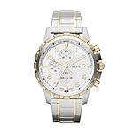 Fossil-Analog-White-Dial-Mens-Watch-FS4795-Stainless-Steel-Multicolor-Strap