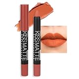 evpct 1Pcs Light Yellow Brown Matte Lipstick and Lip Crayon Liner Pencil for Women Lip Stain Long Lasting Waterproof labiales mate magicos 24 horas originales pintalabios permanente 24 horas 19