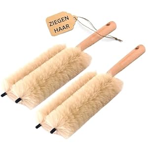 Novaliv 2X Heizkörperbürste Rippenheizkörper Ziegenhaar