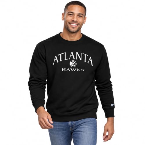 Blue 84 Atlanta Hawks NBA Officially Licensed Crewneck Sweatshirt Embroidery Groundbreaking, Secondary Color, Small