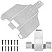 Vgoohobby Stainless Steel RC Skid Plate RC Chassis Armor Axle Armor Protector Guard Compatible with Wltoys 12428 12429 12423 1/12 RC Crawler Car