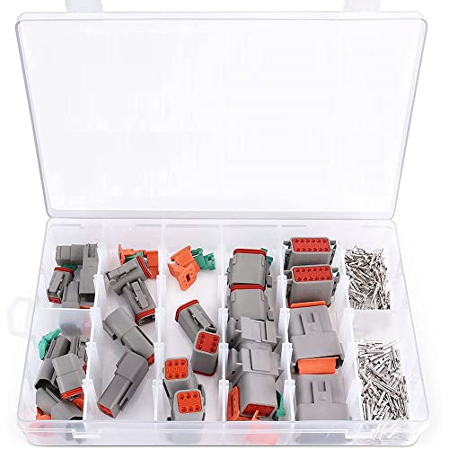 Connecteur électrique étanche DT kit 8 ensembles de 2 à 12 broches anti vibration