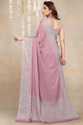 Image of MIRCHI FASHION Women's Ready to Wear 1 Minute Drape Chiffon Printed Saree with Blouse Piece