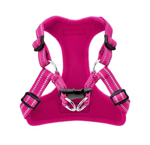 Image of Best Pet Supplies Voyager Adjustable Step-in Flex Breathable Mesh Dog Harness for Small Medium Large Dogs (Fuchsia), L