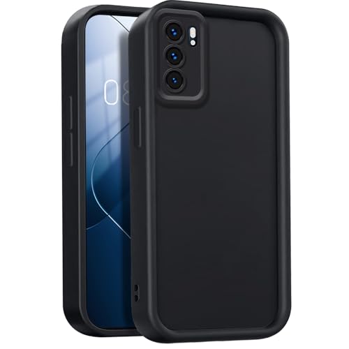 GOGME Coque pour Oppo Reno 6 5G (Reno6 5G), Housse de Protection Intégrale en Silicone TPU Doux, Étui Antichoc Anti-Poussière - Noir