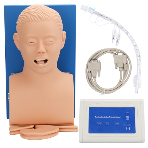 ANNWAH tracheal Intubation Simulator Manikin- Airway managment Teaching aid with endotracheal Tube, Oral/Nasal Intubation Human Model with Electronic Monitor for Science lab Study