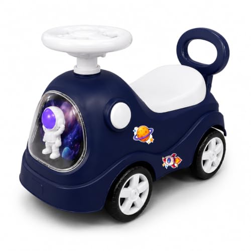 Image of Lifelong Astro Ride On Push Car for Kids 1-4 Years | Distraction-Free Non-Musical Ride-On Toy with Easy Installation, Steering Wheel & Under-Seat Storage | Sturdy 35 kg Capacity for Indoor Outdoor Fun