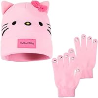 Hello Kitty Sanrio Conjunto Bufanda y Gorro y Guantes Niña o