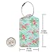 Vridoyt Pink Flamingo Luggage Covers and Tags, Summer Palm Tropical Leaves Luggage, Elastic Washable Fashionable Anti-Scratch Protector, Birthday Gift(M 22-25 Inch)