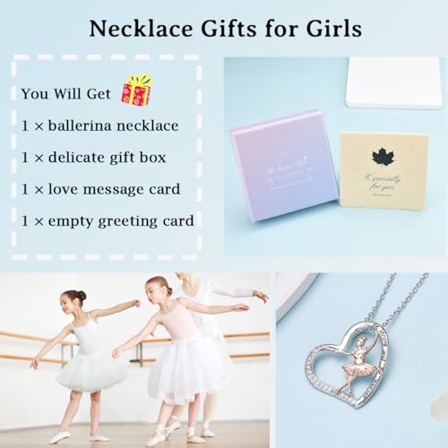 Image of Ballerina Necklace Dance Recital Gifts for Girls Women