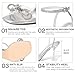 ZURIN Women's Rhinestone Bow Heels Square Toe Clear Heeled Sandals Slingback High Heels Dress Party Evening Prom Crystal Shoes