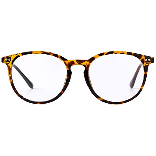 Image of Kursan Non Prescription Clear Lens Fake Glasses for Women Men Retro Round Plastic Frame Eyeglasses