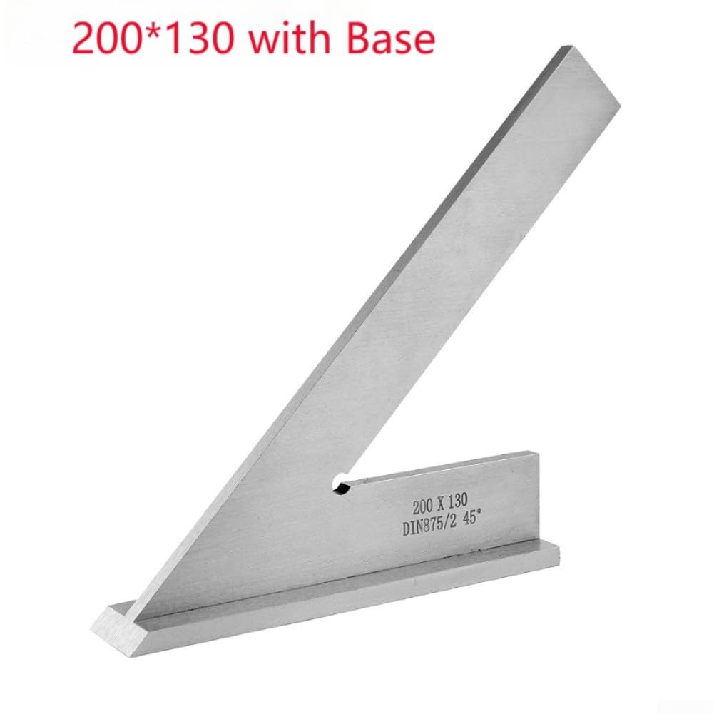 Équerre 3D en Acier pour Mesure d'Angle 45° et 90° - Outil de Menuisier pour précis DIN875/2 - Gabarit de Perçage pour Bois et Métal 150x100mm(200x130mm B)