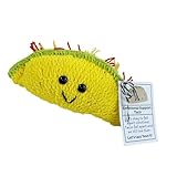 emotional support taco plush doll, inspirational knitted ornament, funny positive plush doll gift, cute taco plush with message card, coworker friendship gift emotional support, inspirational ornament