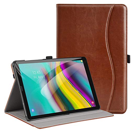 Ztotop Case for Samsung Galaxy Tab S5e 10.5 Inch Tablet 2019(SM-T720/T725), PU Leather Folding Stand Folio Cover with Auto Wake/Sleep, Pen Holder and Multiple Viewing Angles,Brown