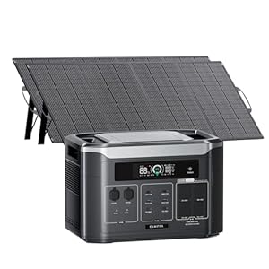OUKITEL Powerstation, BP3000E 3200W Tragbare Powerstation mit Solarpanel, 2048Wh LiFePO4 Solargenerator (Erweiterbar auf 16384Wh), USV Notstromaggregat, Solar Stromgenerator für Haus, Camping
