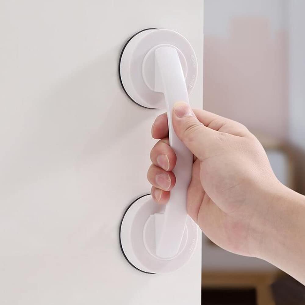 KAFENDA Manijas grandes para puertas y ventanas de vidrio, puerta corredera de baño, ventosa, manija de adsorción no porosa, gabinete, armario, manija sin costura, pasamanos de ducha