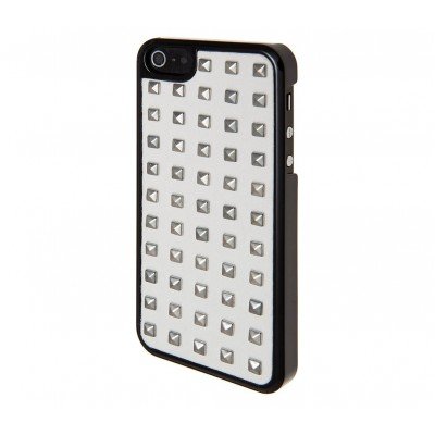 Metal Square Hard Case, for iPhone 5S / 5, White/Silver