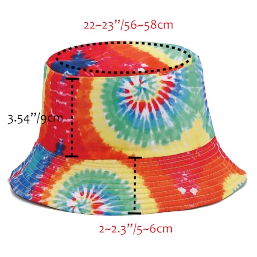 Image of Reversible Bucket Hat for Women Summer Travel Fisherman Cap, Girls Cute Double Side Wear Bucket Cap