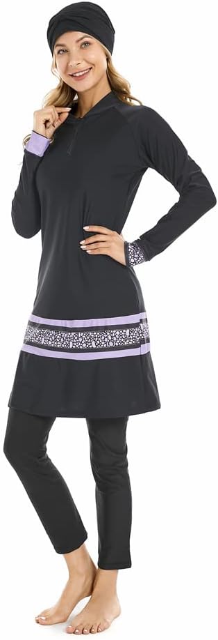 Muslim Swimsuits for Women Long Sleeve Modest Swimwear Burkini Islamic Arabic Swimming Costume Hijab