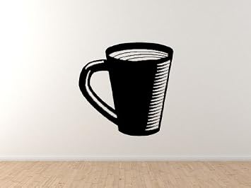 Coffee House Art #2 - Java Shop Mug Cappucino Espresso - 45" Black Wall Vinyl Decal Decorative