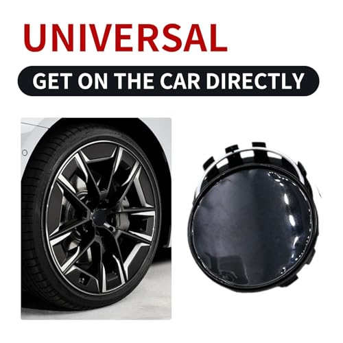 4 Pcs Black Wheel Center Hub Caps Cover, Snap-in Car Wheel Center Caps, Universal Car Accessories for Most Car. by Jitrendo - Used condition - Image 3