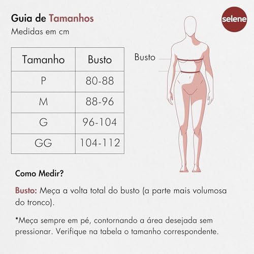 SELENE Top Academia Alta Sustentação Bojo Removível Fitness, Café, M